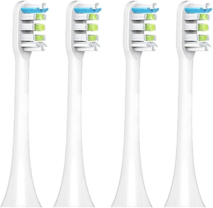 Artemisia Replaceable Toothbrush Head Compatible with Xiaomi Soocas X5 X3 X3U SOOCARE Electric Toothbrush Soft Dupont Bristle Replacement Head 4/10pcs (Color : 4 White)