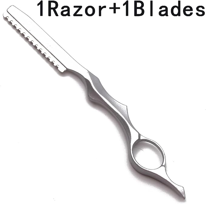 Professional Sharp Barber Blades Hair Razors Hair Cut Cutter Knife Slimming Styling Tool(E Add 1 Blade)