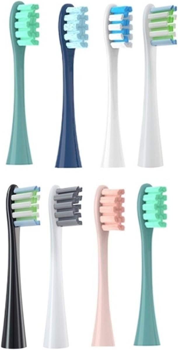 Compatible for Oclean Flow/X/X PRO/ Z1/ F1/ One/Air 2 /SE Brush Heads Soft Sonic Toothbrush Vacuum Bristle 7pcs Replacement(3 Black 4Grey)
