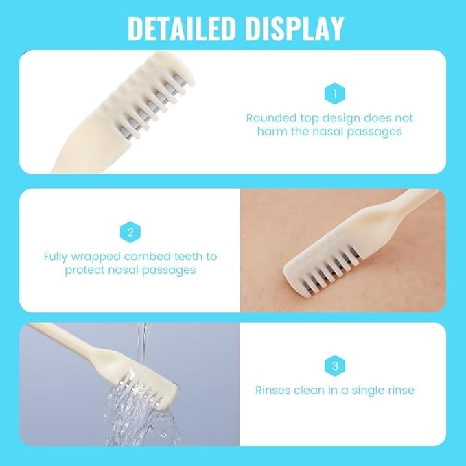 2024 New Portable Nose Hair Trimmer with Ear Picker 2-in-1 Manual Rotary Nose Hair Cleaner &amp Trimmer Nose and Ear Trimmer for Men 360° Rotating Manual Nose Hair Clipper /1574