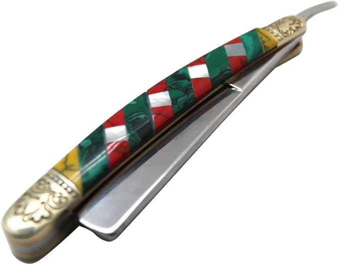 Collection Barber Straight Razor Style Manual Folding Knife.. (Red)