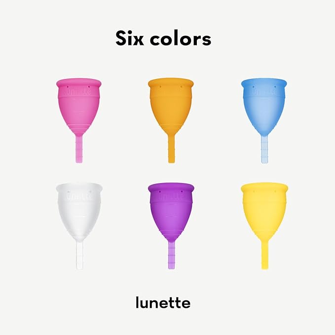 Lunette Menstrual Cup Reusable BPA Free Period Cup with 12-Hour Leak Free Comfort - Soft 100% Medical-Grade Silicone - Eco-Friendly Pad &amp Tampon Alternative – Vegan - Made in Finland - Size 1 Pink