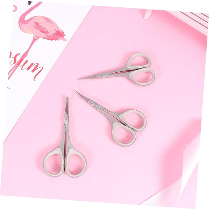 Baluue 6pcs Nose Hair Scissors for Women Men Eyebrow Trimmer Vibrissa Scissor Stainless Steel Scissors Beauty Care