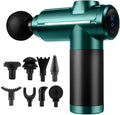 Massage Gun Home-use Exercise Muscle Relaxation Massager 32 Speeds and 8 Massages Heads Silent Extremely Long Battery Life Portable Handheld for LegsBackArmsWaist Pain Relief (Green)