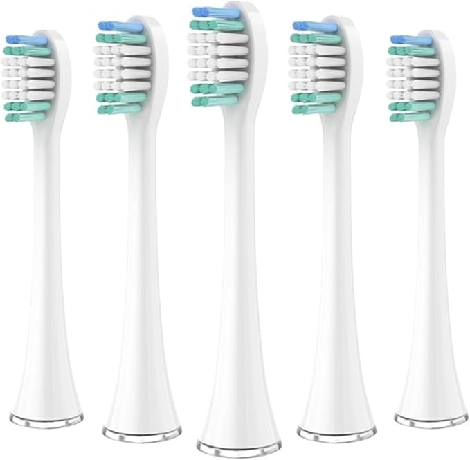 12pcs Toothbrush Replacement Heads Cleaning Brush Compatible for AquaSonic Black Series(White B)