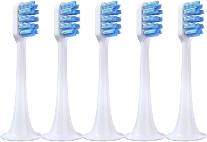 10PCSCompatible for T300/500 Replacement Brush Heads Toothbrush Vacuum Soft Bristle Nozzles(Blue-Soft)