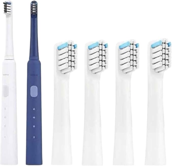 10PCS Electric Toothbrush Replacement Heads for Realme N1 N2 RTX2103 SN301 Soft Bristle Nozzles(10pcs White)