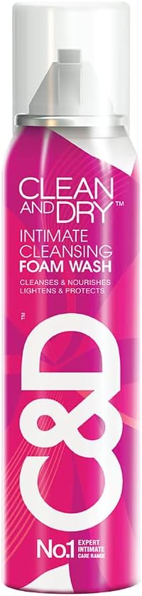 Clean &amp Dry | Intimate Cleansing Foam wash | Cleanses &amp Nourishes | Naturally | No itching | No Burning | No White Discharge | Lightens &amp Protects| No 1 Expert Intimate Care Range | 85g