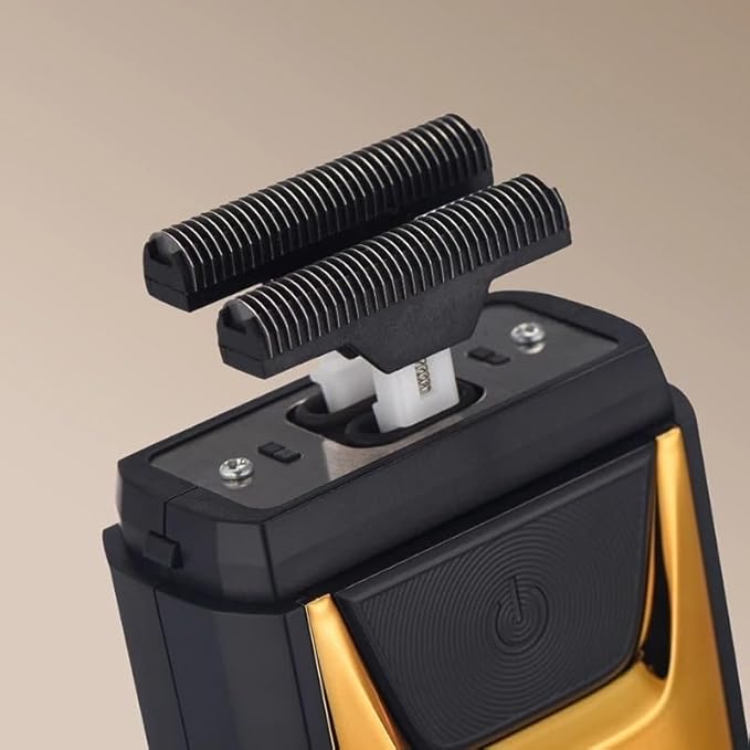 Men's Shaver Electric Shaving Machine Cordless Foil Shaver Bald Shaving Machine Hair Cutting Machine Men's Razor(Gold)