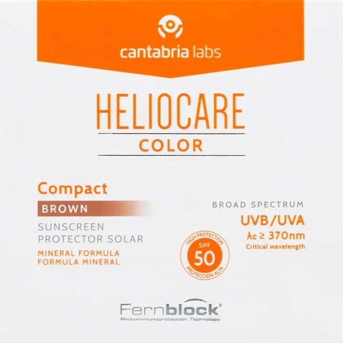 HELl0CARE Compact BROWN Oil Free SPF 50