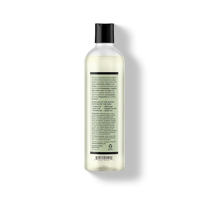 Natural Inspirations Eucalyptus Rosemary Mint Moisturizing Bath &amp Shower Gel 12.5oz