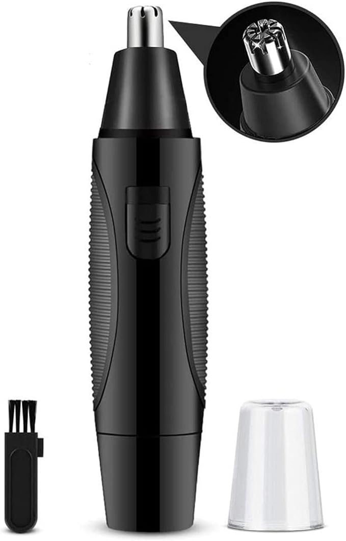 Ear and Nose Hair TrimmerPainless Eyebrow &amp Facial Hair Trimmer for Men Women Water Resistant Nose Hair Remover Battery-Operated