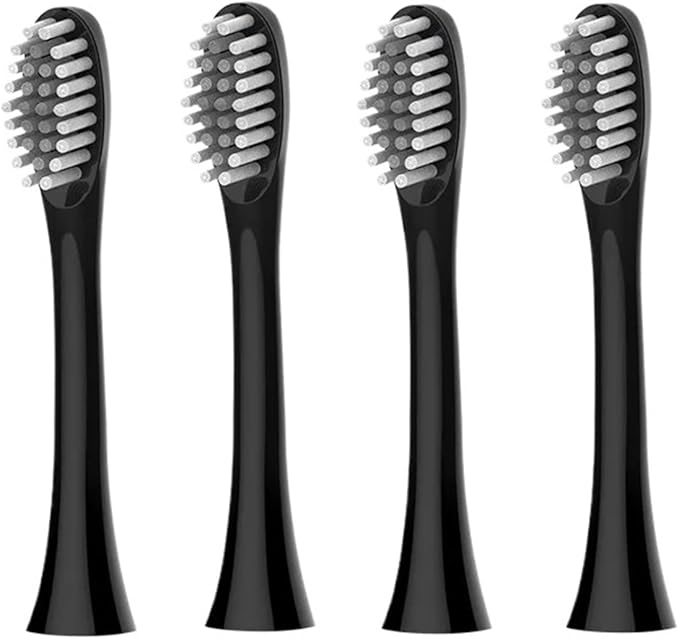 Replacement Toothbrush HeadsCompatible for N101 N100 N105 Electric Soft Bristles Nozzles4/8/16Pcs(4pcs Black)