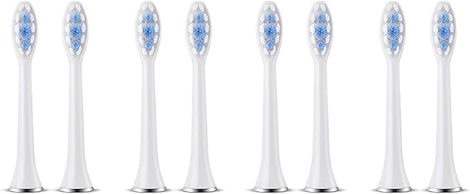 Compatible for S7 Brush Heads Super Sonic Electric Toothbrush Accessories Replacement(8 White Brush Head)