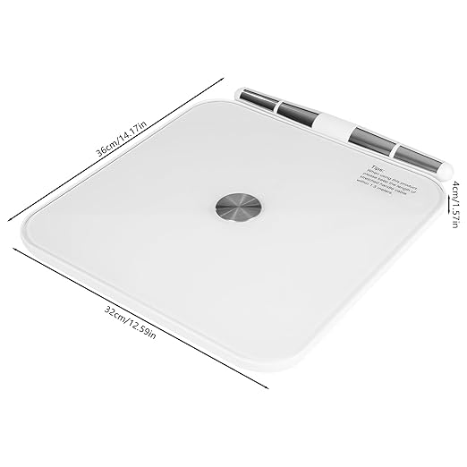 Modern Style 8 Electrode Body Fat Scaleup to 396.83 lbs Multifunctional Weight ScaleIntelligent Electronic Scale (White14.17 * 12.6 * 1.57in)
