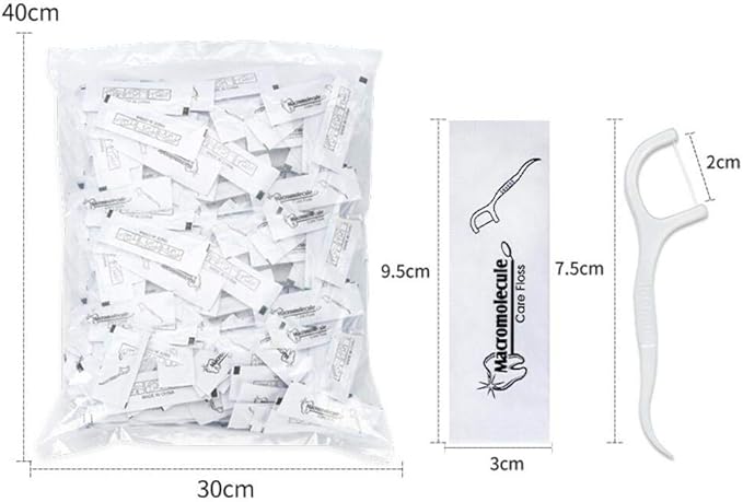 Each Individually Wrapped Teeth Cleaning Macromolecule Care Floss Travel Hotel Restaurant Dental Floss (500)