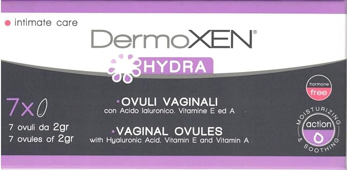 Hydra Vaginal Suppositories with Hyaluronic Acid | Hormone-Free Vaginal Moisturizer for Dryness Itching &amp Discomfort | Feminine Care for Menopause &amp Postpartum | Aloe Vera | 7 st.