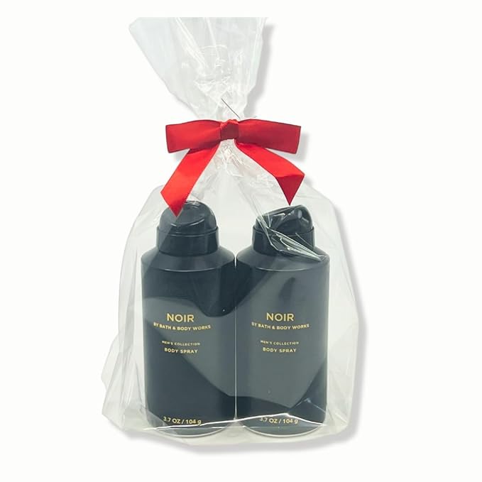 Bath &amp Body Works Men's Collection Deodorizing Body Spray - NOIR - Gift Pack for Holiday - Lot of 2
