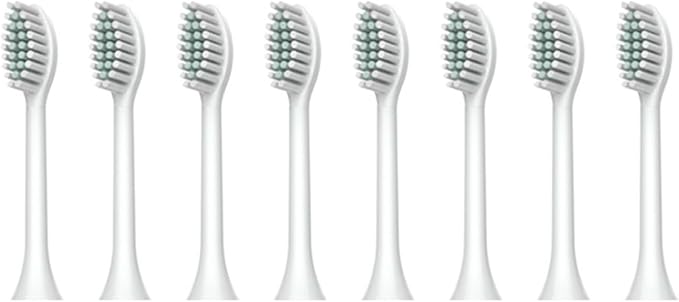 Compatible for N100 N105 Toothbrush Replacement Brush Head（8pcs）(White Brush head8)