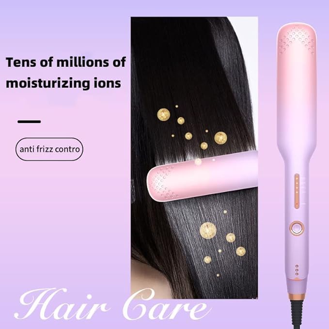 2-in-1 Hair Straightener Flat Iron Straightener and Curler for All Hairstyles Professional Hair StraighteningFlat Iron for One Pass to Achieve a Sleek Look(Black)