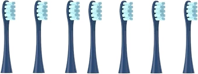 Compatible for Oclean - 7pcs Replacement Brush Heads Fit Flow/X/X PRO/Z1/F1/One/Air 2/SE Soft Dupont Bristle Vacuum Packaging(7pcs Dark Blue)