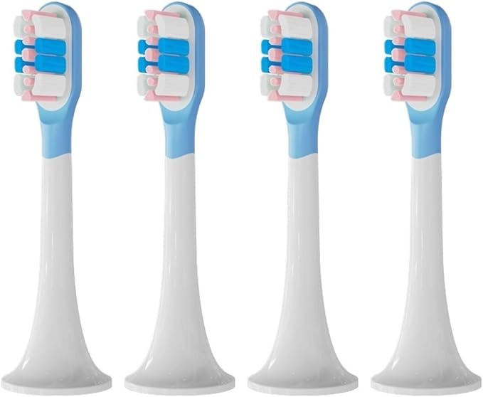 Replacement Brush Heads Compatible for T300/T500 Toothbrush Soft Bristle Silicone Nozzles(4 bj Pink)