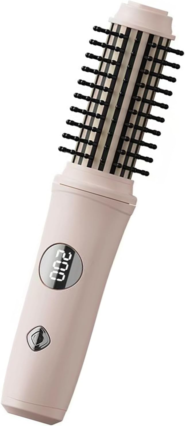 Fast Heating Curling Brush with Straightening Feature Texture Rechargeable Appliance for Safe Hair Styling Curling Iron