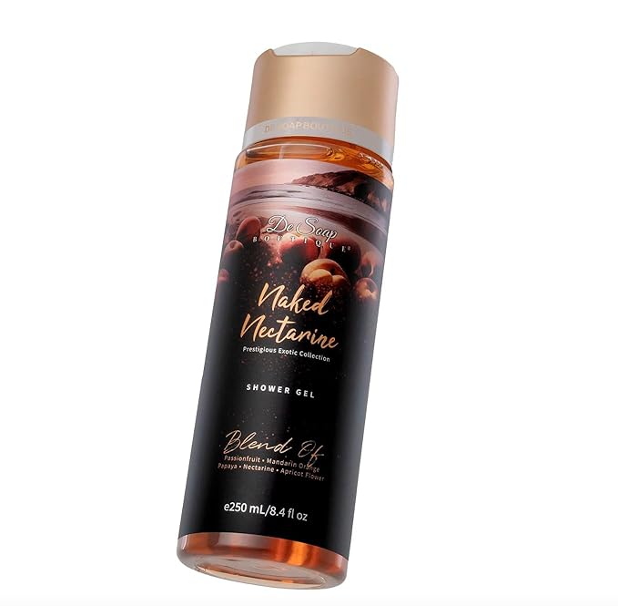De Soap Boutique Women's Body Luxurious Revitalized and Rejuvenated Naked Necatarine Shower Gel 8.4 fl oz