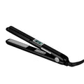 LCD Infrared Ultrasonic Keratin Cold Flat Iron Ceramic Heater Surface Hair Straightener for Damaged Hair With LCD Display Function (Black)