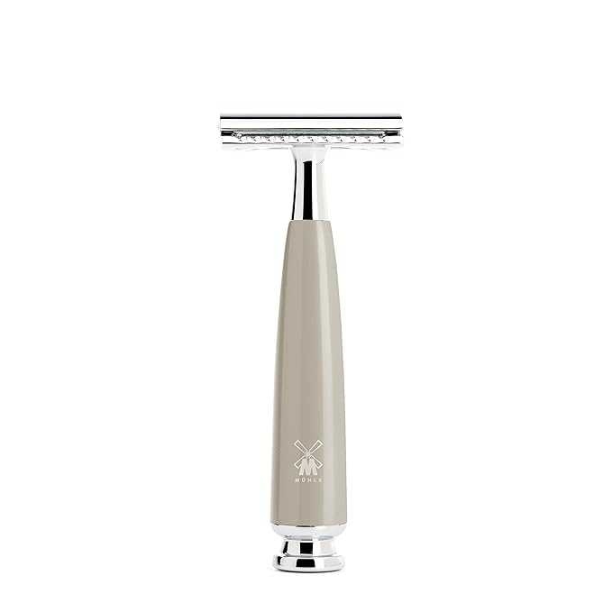 MÜHLE Rytmo Safety Razor - Safety Razor for Classic Razor Blades - High-Grade Resin Handle in Melange with Metal Accents