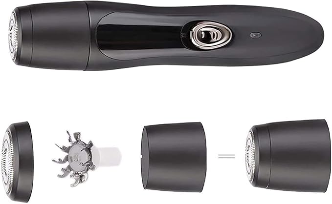 Nose and Ear Hair Trimmer Electric Dual-Edge Stainless Steel Blades Mute Motor Facial Hair Trimmer USB Rechargeable Easy to Clean(Black)