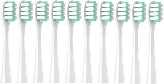 10PCS Vacuum Replacement Brush Heads Compatible for Y1S/Y4/U1/U2/U3/P1/P4 Soft Electric Toothbrush Clean Nozzles(10PrismaticCareWhite)