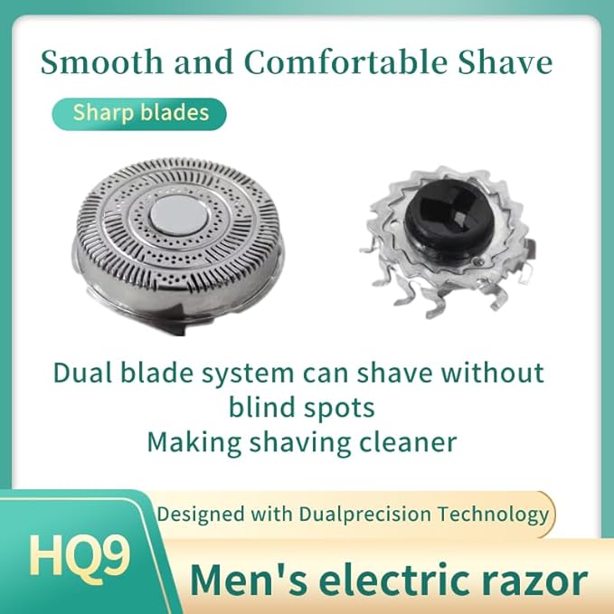 Hq9 8240XL Electric Razors Blades Replacement Fit for Norelco Durable Shaver Blades for norelco 8140XL 8150XL 8160XL 8170Xl 8171XL 8175XL 8250XL 8251XL Cutter Blades for Smooth Shaving-9Pcs