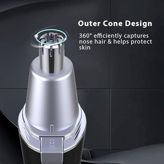 Ear and Nose Hair Trimmer Battery-Operated Electric Eyebrow Trimmer Portable Facial Hair Trimmers Shaver Clipper for Travel Hotel Bathroom Easy Cleansing