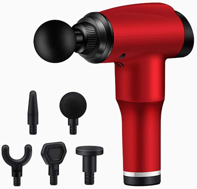 Massage Gun Muscle Massager Professional Deep Tissue Massage Gun with 5 Massage Heads 6 Speed High-Intensity Vibration Rechargeable Massage Gun for Gym Office Home Post-Workout Pain ReliefB
