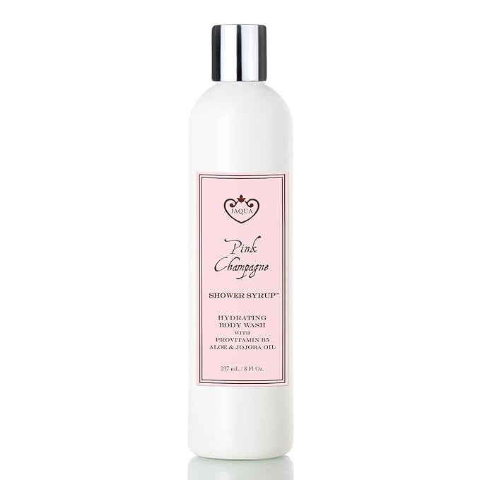 Jaqua Shower Syrup Vegan Hydrating Body Wash with Jojoba and Rosehip Oil - Pink Champagne
