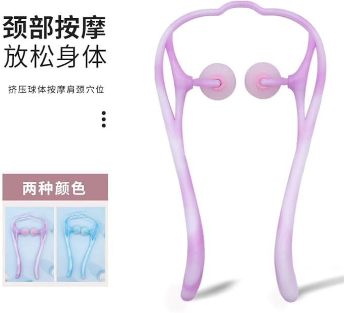 手动 Neck and Back Massager 颈椎按摩器多功能颈部按摩器双球按压经络按摩器 HomeOffice Body Electric Massagers