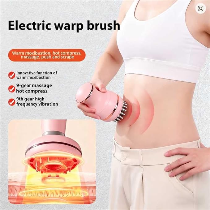 Small Lymphatic Drainage Massager &amp Anti Cellulite Massage Tool Handheld Electric Meridian BrushHelps Reduce Cellulite for ShoulderLegs Arms &amp Belly Body Sculpting Machine with Vibration