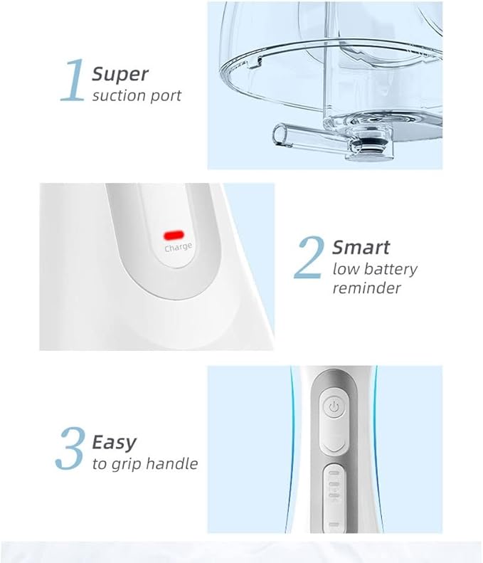Water Dental Flosser for Teeth - Portable and Rechargeable Oral Irrigator with 200ML Tank 3 Modes - IPX7 Waterproof Water Dental Picks for Travel Home Use