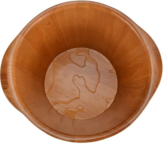 Foot Tub Wooden Foot Basin Wooden Barrels Pedicure Basin Wood Wind Foot Bath Barrel Oak Foot Tub Barrel 35cm Heighten Wooden Foot Bath Wood Foot Barrel Solid Wood Basin foot Bath Wooden Bucket Foot Sp