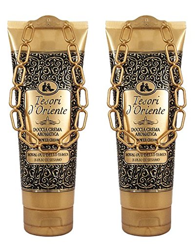 Tesori d'Oriente: Royal Oud Dello Yemen Yemen Royal Oud and Sesame Oil Shower Cream * 8.45 Fluid Ounce (250ml) Tubes (Pack of 2) * [ Italian Import ]