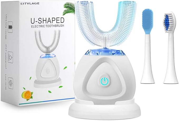 360 Ultrasonic Toothbrush Automatic Toothbrushes Auto Sonic Tooth Brush Teeth whitening Brush with Timer &amp Wireless Charging 360° Ultrasonic Electric Toothbrush for Adult