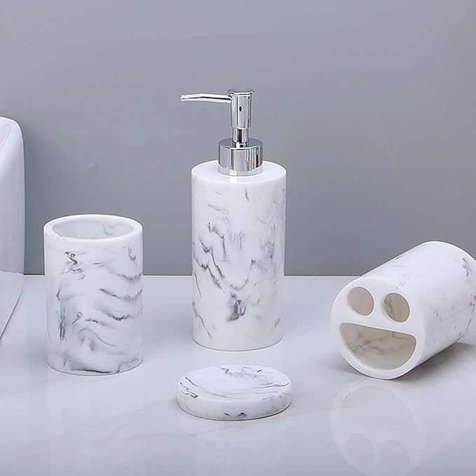 Hotel Bathroom Supplies Hand Sanitizer European Marbled Wash Set Resin Four-Piece