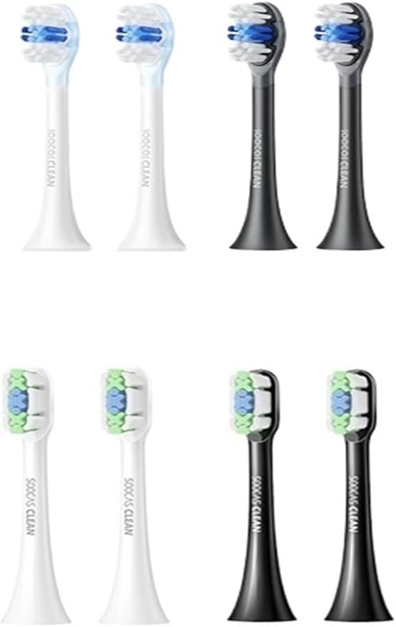 Compatible for SOOCAS Electric Toothbrush Compatible for X1 X3 X3U X5 Teeth Brush Replacement Heads(White 2 pcs)