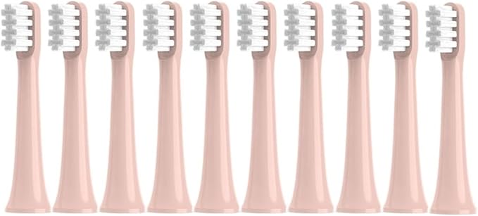 12PCS Brush Heads ReplaceableCompatible for XIAOMI T100 Toothbrush(10Pink)