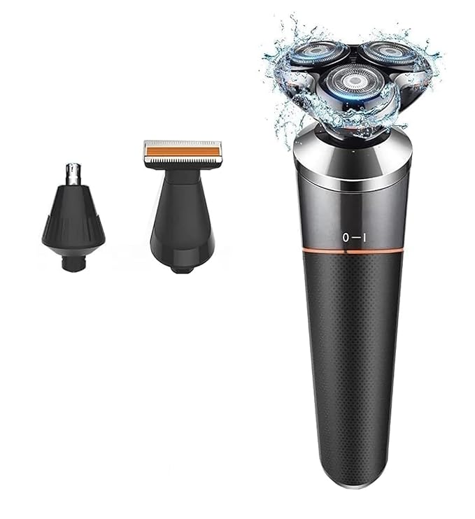 Electric Razor for Men 3 In 1 Wet Dry Electric Shaver For Men Facial Body Beard Hair Trimmer Nose Ear Rechargeable Electric Razor Beard Shaving Machine