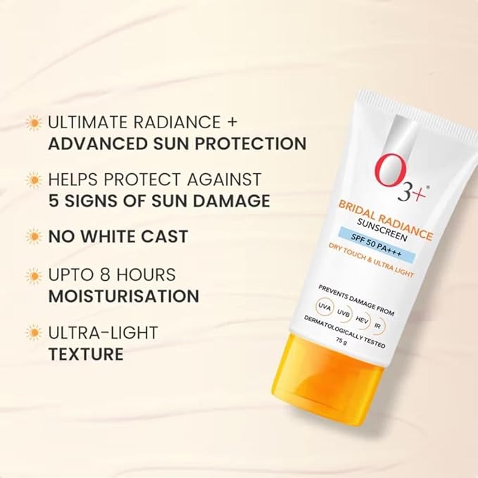 03++ Professional Bridal Radiance Sunscreen SPF 50 PA+++ 75g Broad Spectrum UV Protection