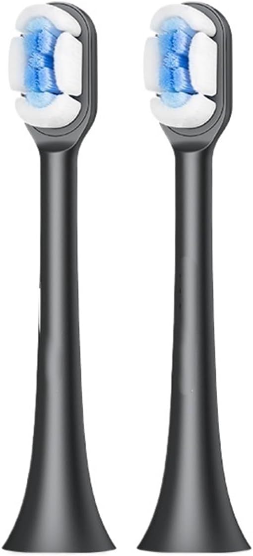 Compatible for SOOCAS X3S/X3U Replacement Toothbrush Heads x3pro/D2/D3S/D5 Tooth Brush Head(2 Soft Black)