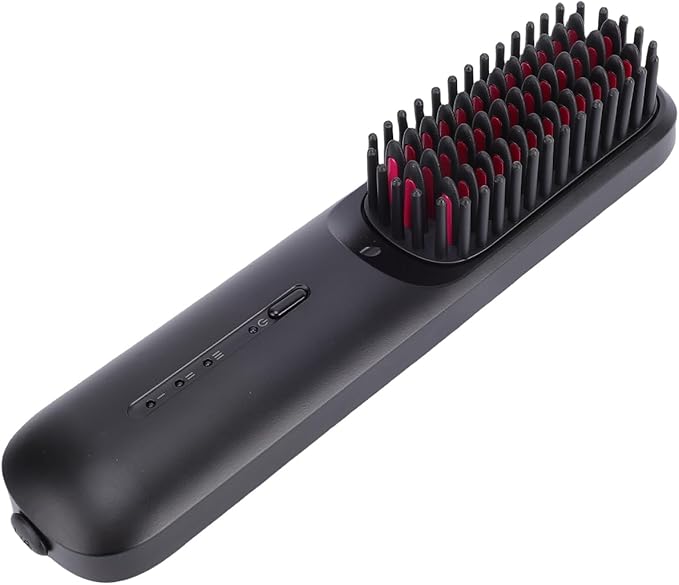 TARSHYRY Wireless Ionic Hair Straightener Comb Straightening Comb with Negative Ions for Hair Smoothing MCH Heating Technology 3 Temperature Settings 160 180 200 Rechargeable 6000mAh (Black)