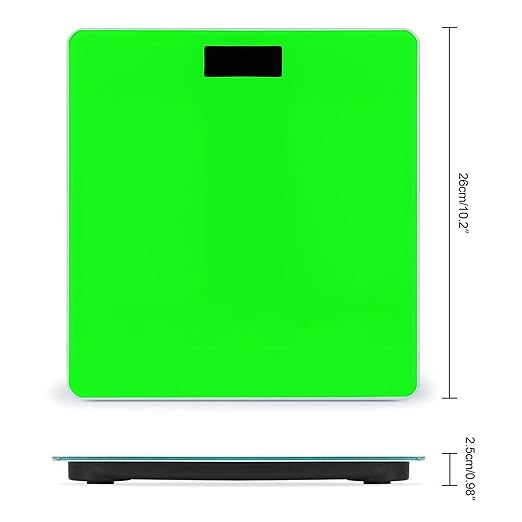 Women's Fashion Automatic Switch Digital Bathroom Weighing Scale Smart Scale Fluorescent Green